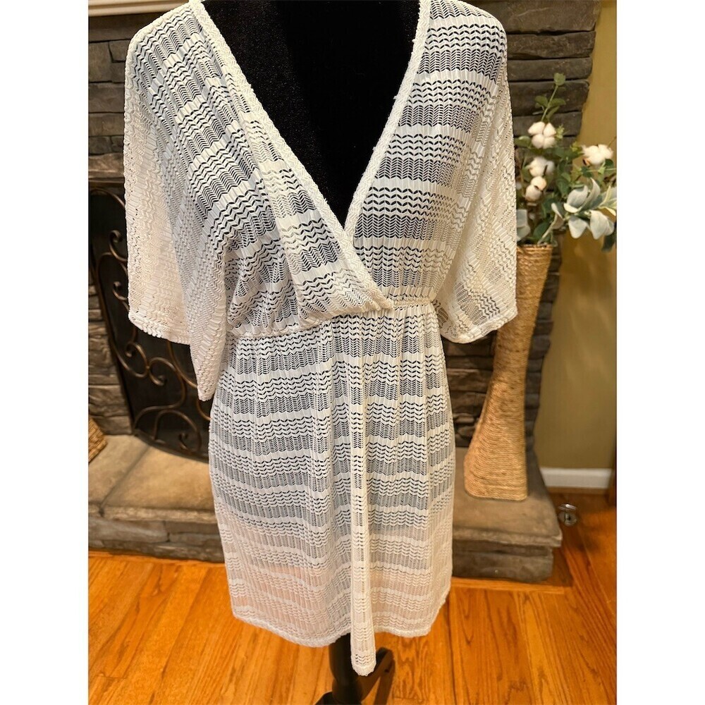 Jordan Taylor White Lace Kaftan Cover Up Size Large
